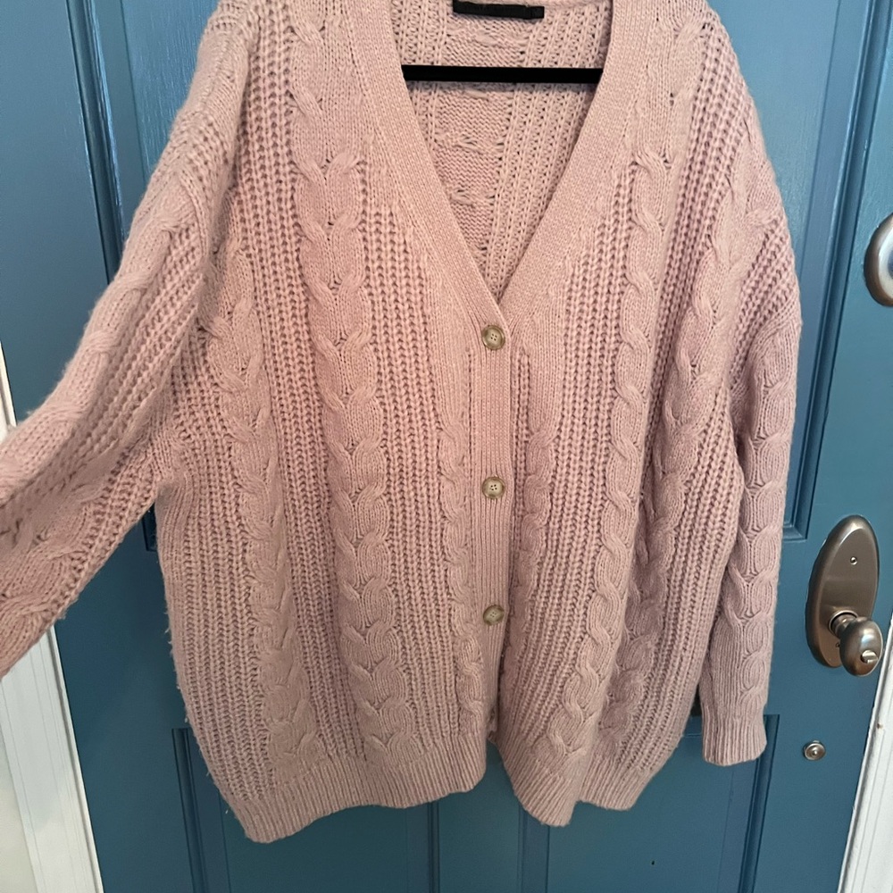 Jenni Kayne Cocoon Cardigan Size XL Pink Sweater